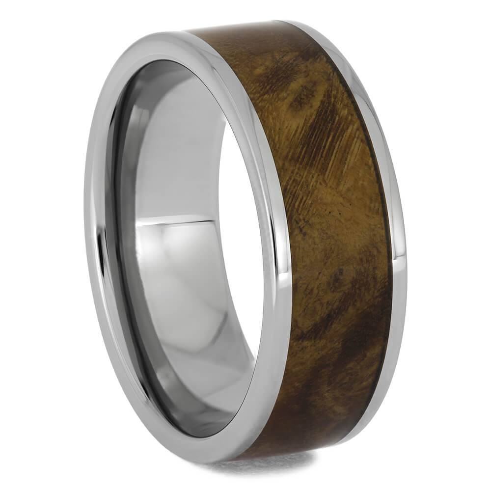 Handmade Olive Burl Wood Wedding Band for Men-4725 - Jewelry by Johan