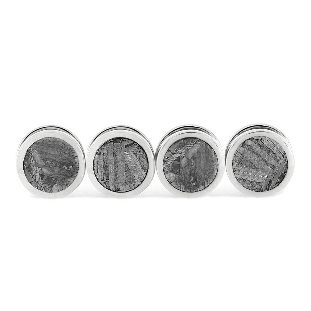 Gibeon Meteorite Shirt Studs in Sterling Silver