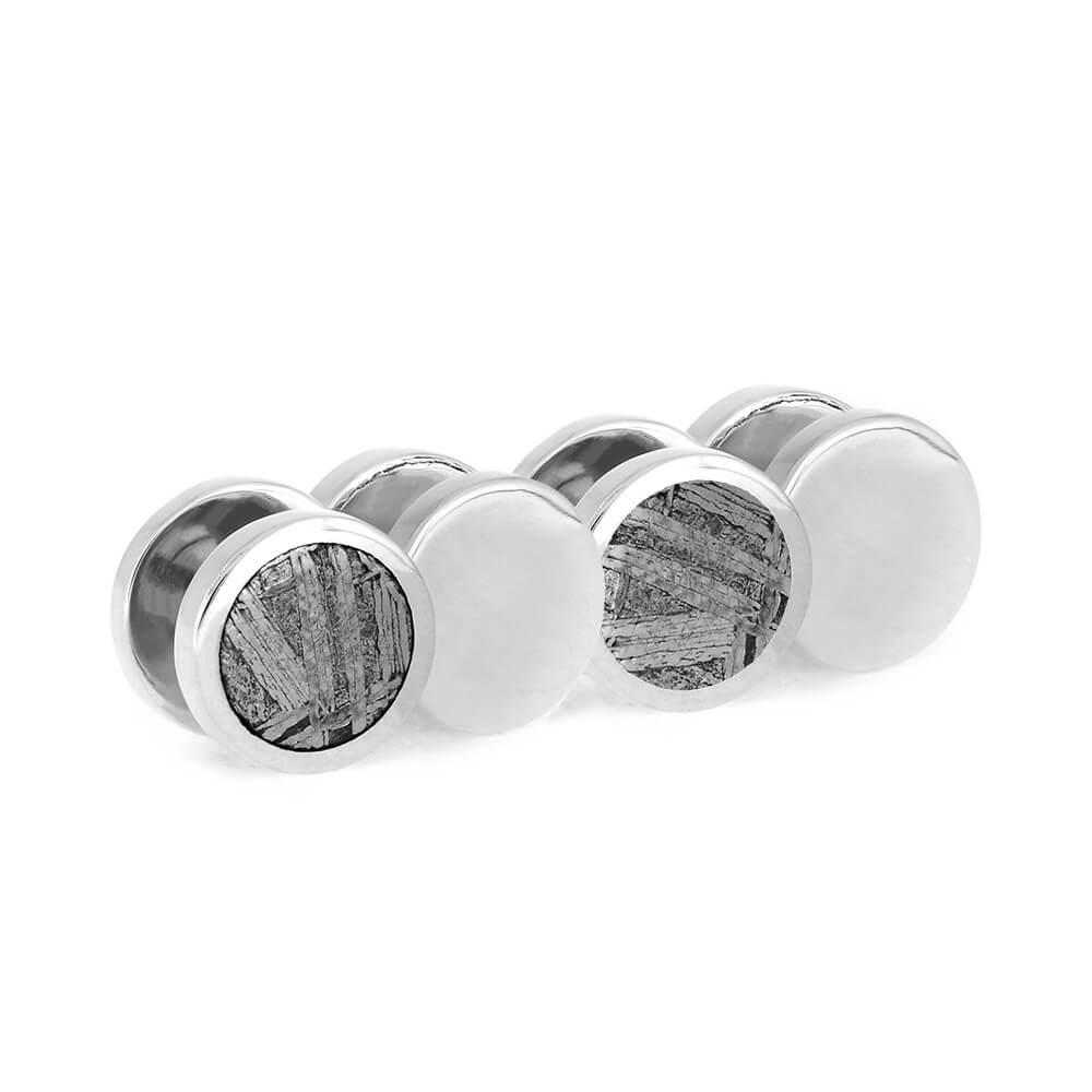 Gibeon Meteorite Shirt Studs in Sterling Silver