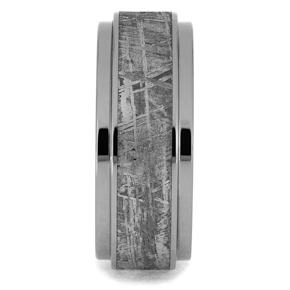 Titanium and Wood Wedding Band for Men