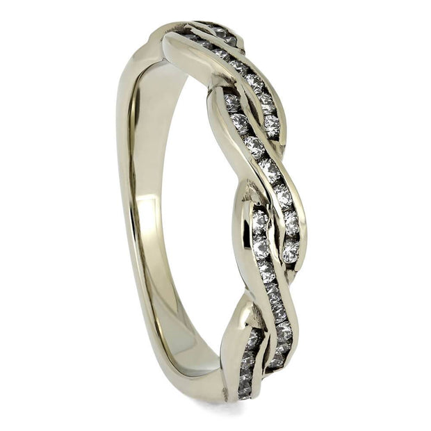 Diamond Wedding Band with White Gold