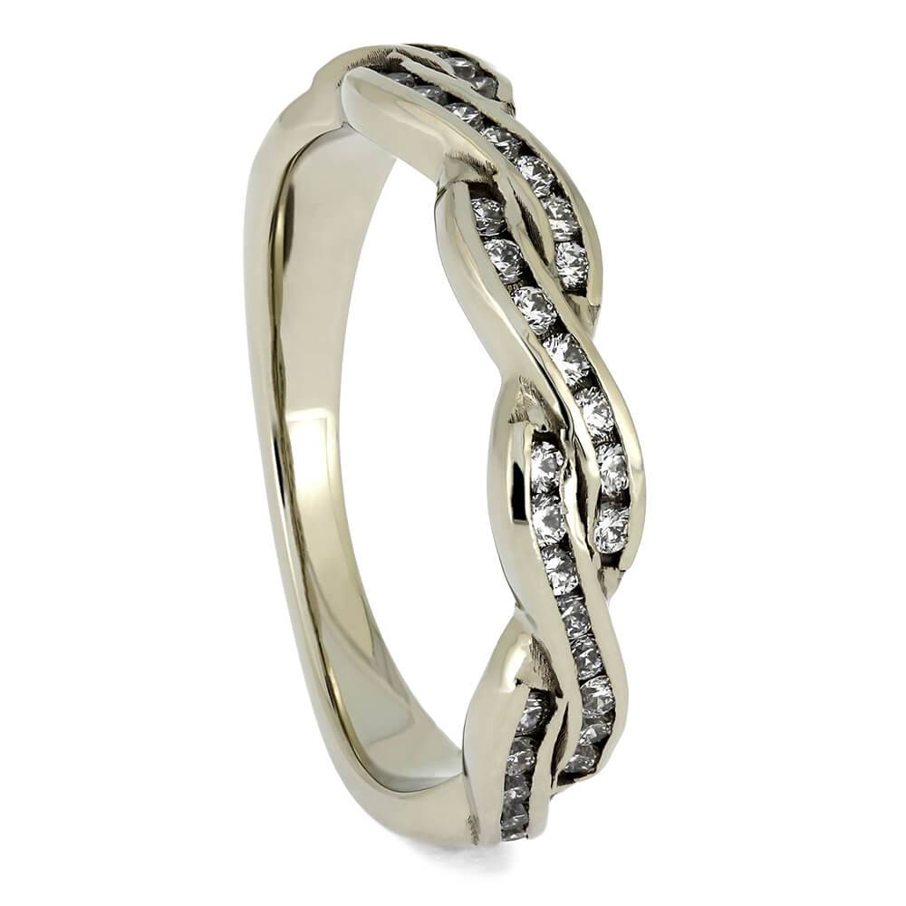 Diamond Wedding Band with White Gold