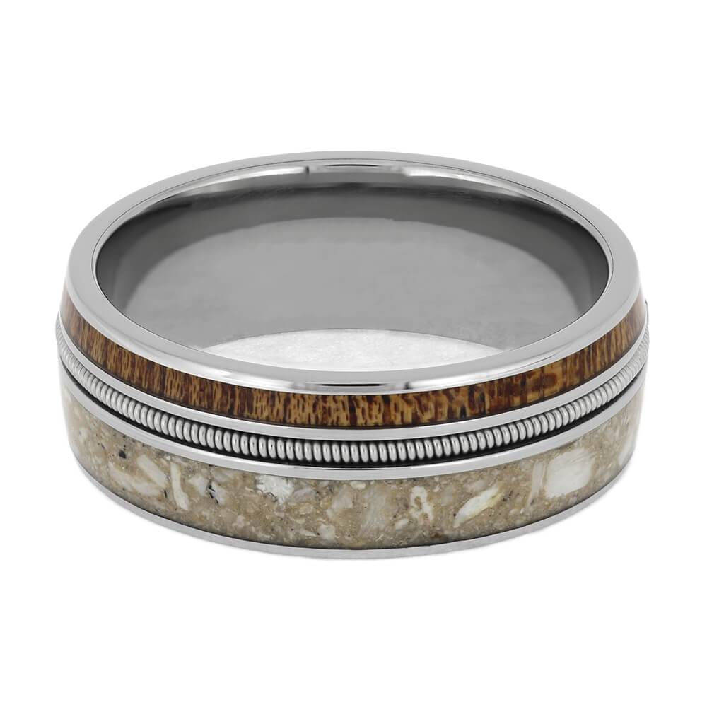 Mahogany Wood Ring with Guitar String