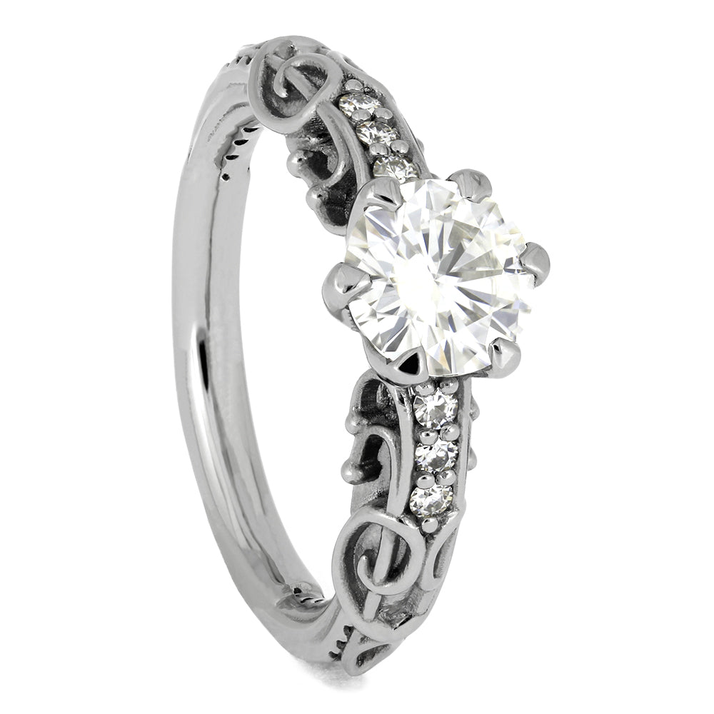Platinum and Diamond Engagement Rings