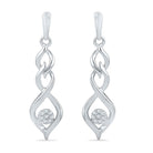 Tiered Dangle Earrings With Diamonds, Silver or Gold-SHEF016402BTW - Jewelry by Johan