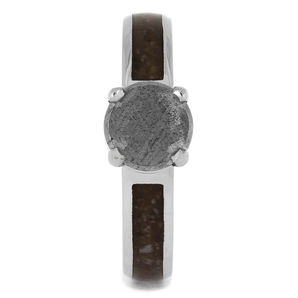 Meteorite Stone Engagement Ring