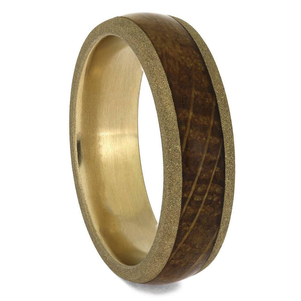 Whiskey Barrel Oak Wood Wedding Band