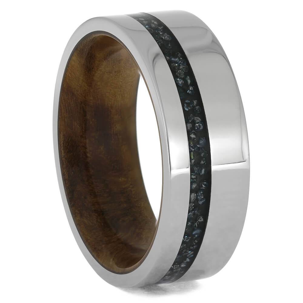 Titanium and Wood Wedding Bands