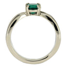 Emerald and White Gold Engagement Rings
