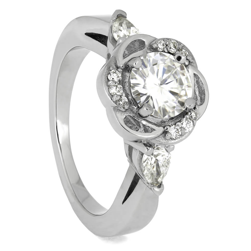 Platinum and Meteorite Engagement Rings