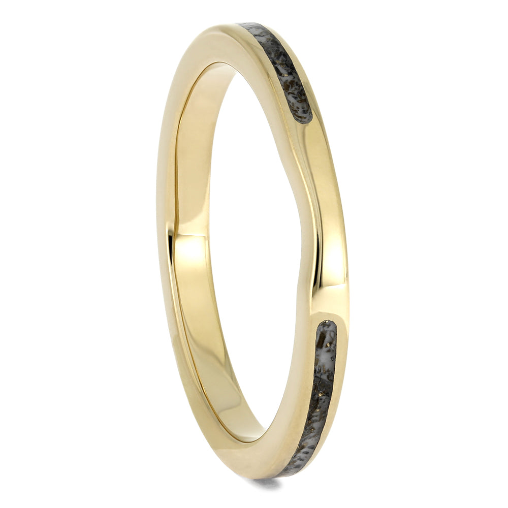 Women's Custom Solid Gold Curved Wedding Band | Jewelry by Johan