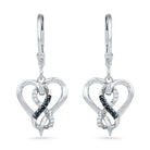 Infinity Heart Diamond Dangle Earrings-SHEF073833BAWBW - Jewelry by Johan