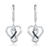 Infinity Heart Diamond Dangle Earrings-SHEF073833BAWBW - Jewelry by Johan