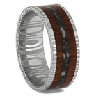Wood and Damascus Wedding Bands