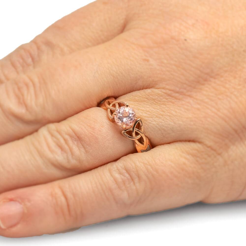 Celtic Engagement Ring with Morganite