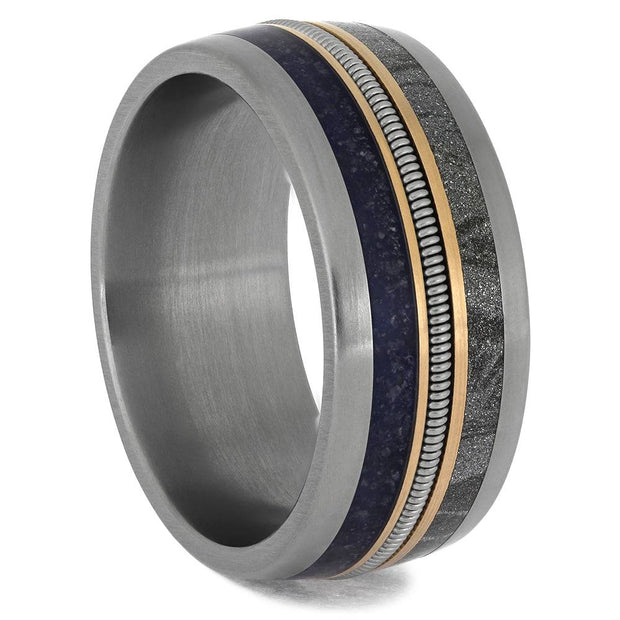 Sapphire Wedding Bands with Rose Gold
