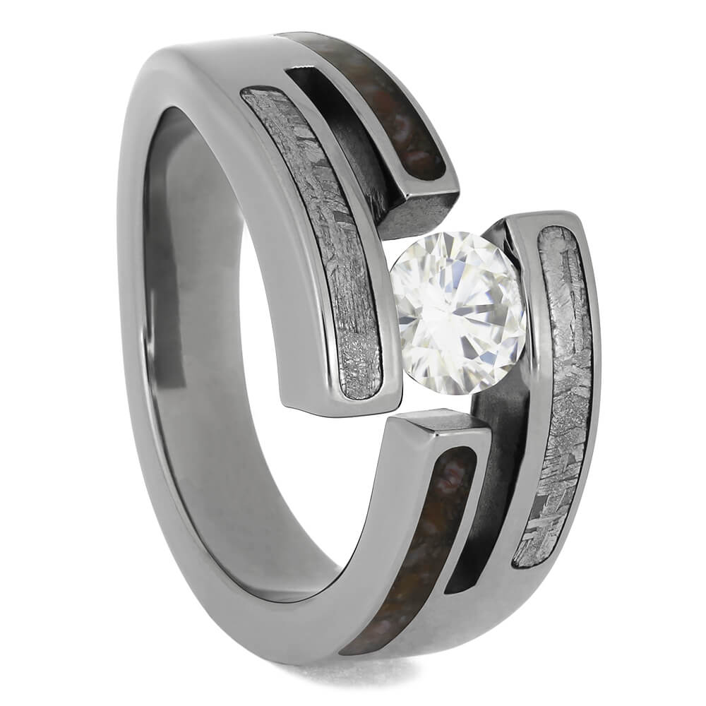 Titanium Tension Engagement Ring for Women