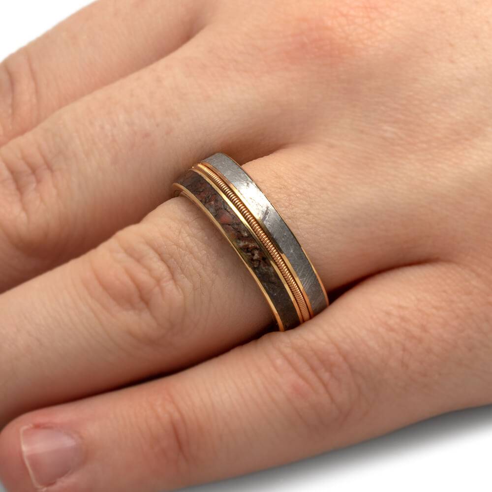 Meteorite Guitar String Ring