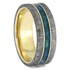 Yellow Gold and Meteorite Rings