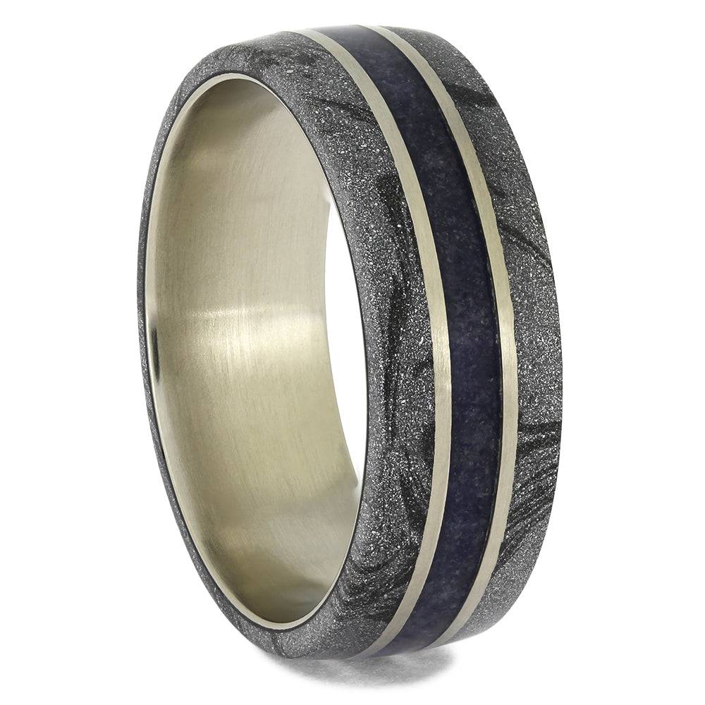 Mokume Gane and White Gold Wedding Bands
