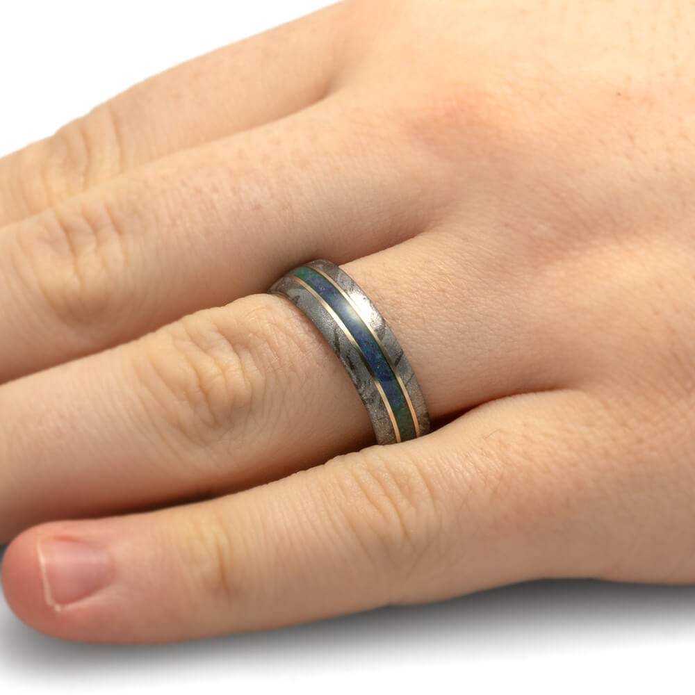 Crushed Sapphire Wedding Band