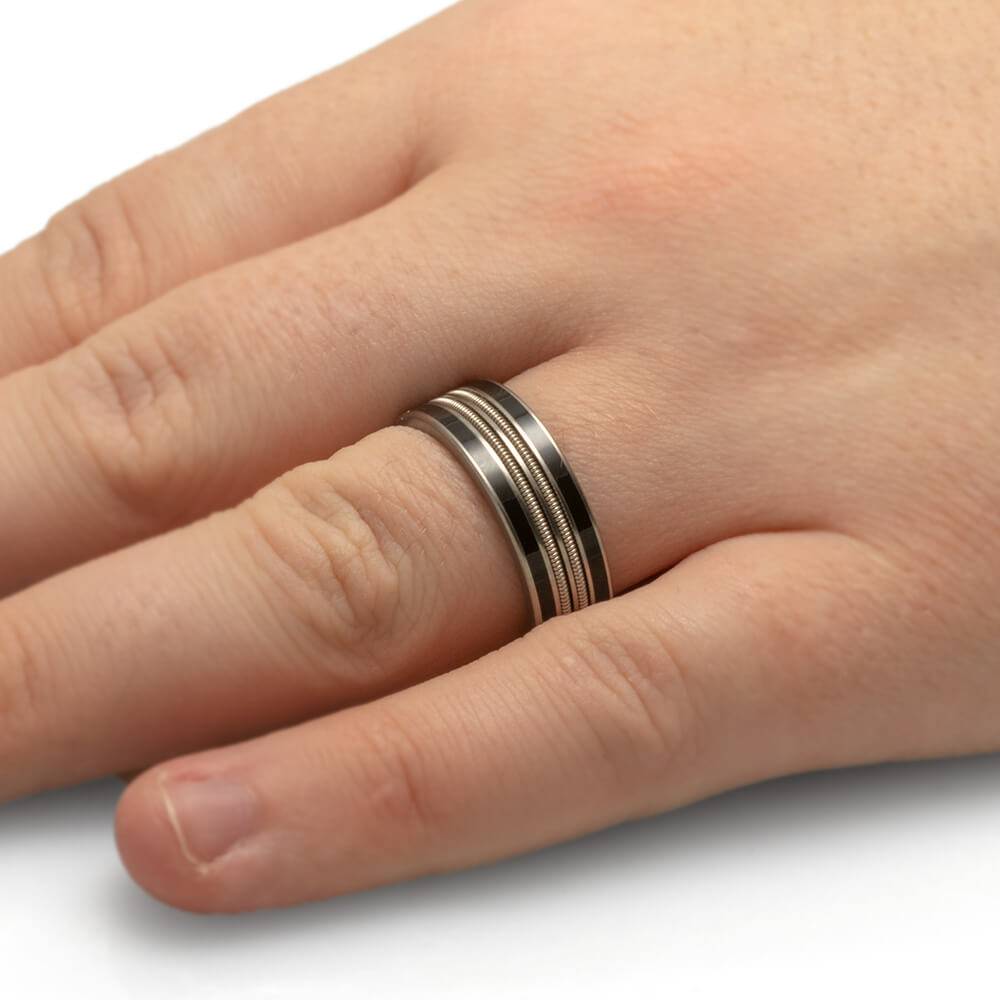 Guitar String Wedding Band for Men
