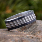 Men's Wedding Band with Two Guitar Strings