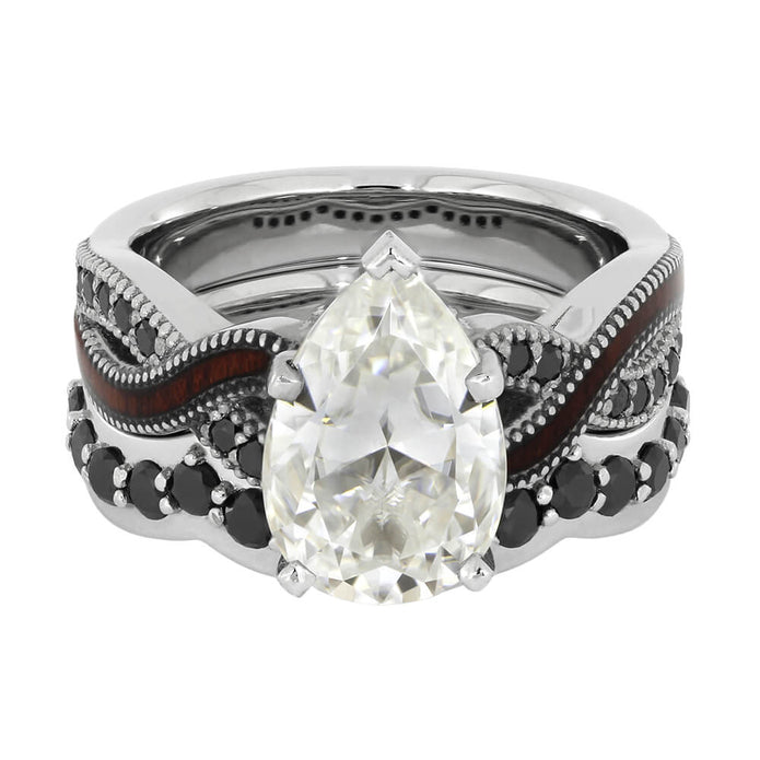 Black Diamond and Platinum Bridal Set