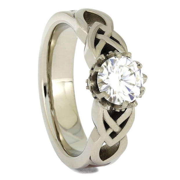 White Gold Lotus Engagement Rings