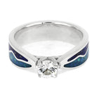Wavy Blue Engagement Ring