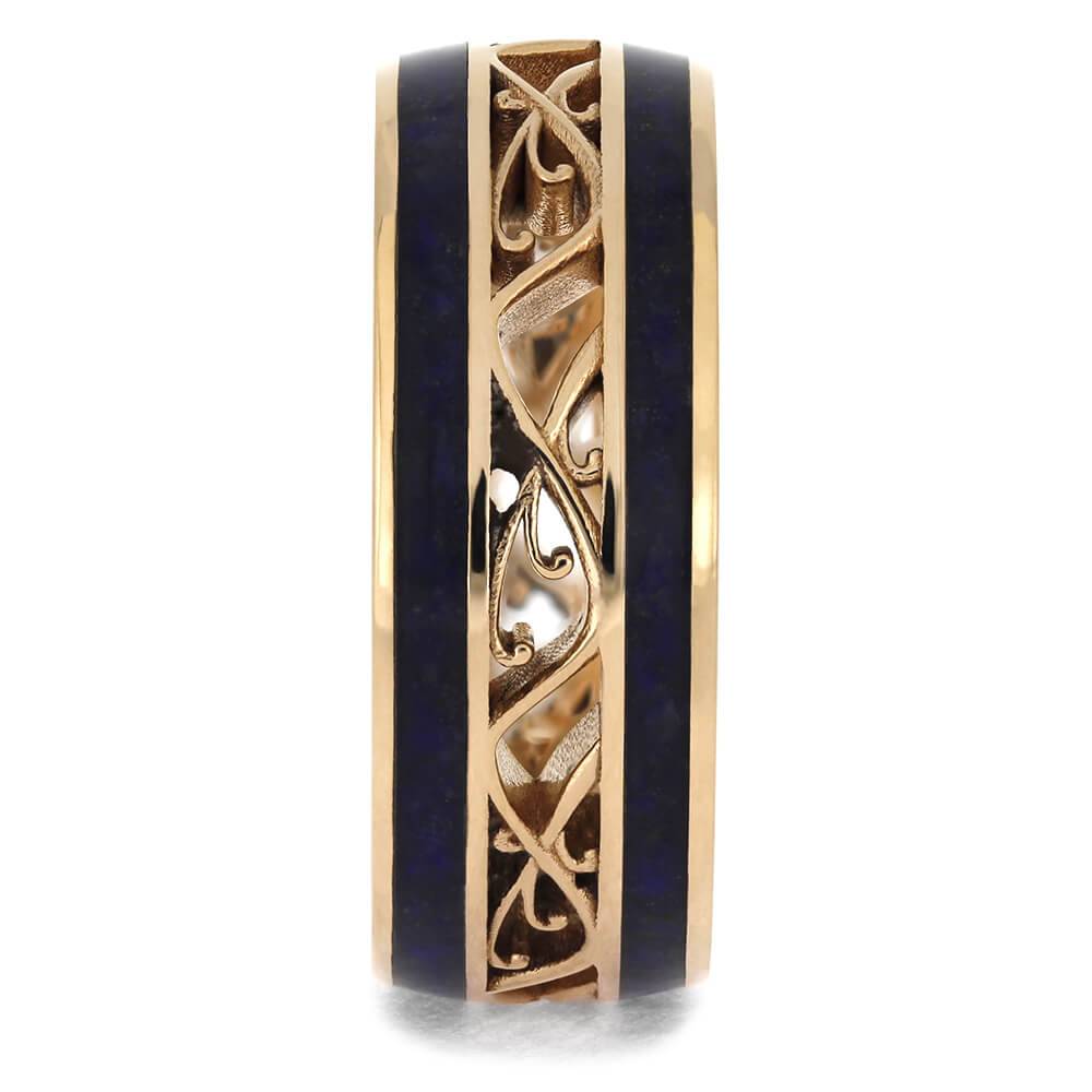 Intricate Wedding Ring in Rose Gold