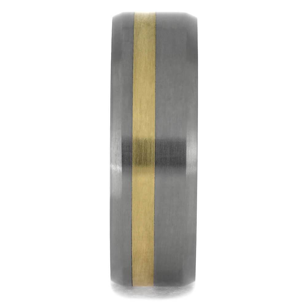 Yellow Gold and Titanium Rings