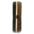 Jade & Whiskey Barrel Oak Wood Ring With Gold Pinstripe - JBJ
