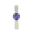 Tanzanite Engagement Ring With Diamond Accents in White Gold-3706 - Jewelry by Johan