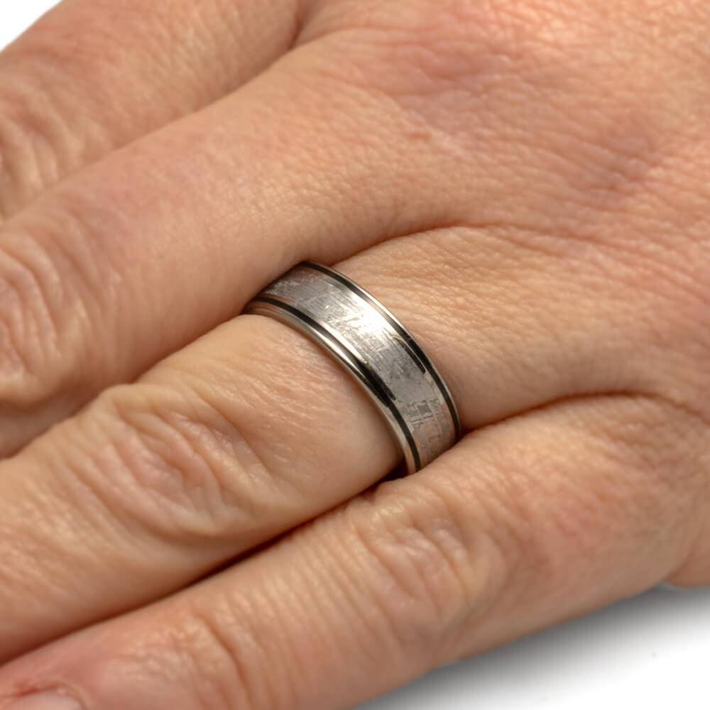 Titanium Meteorite Wedding Band