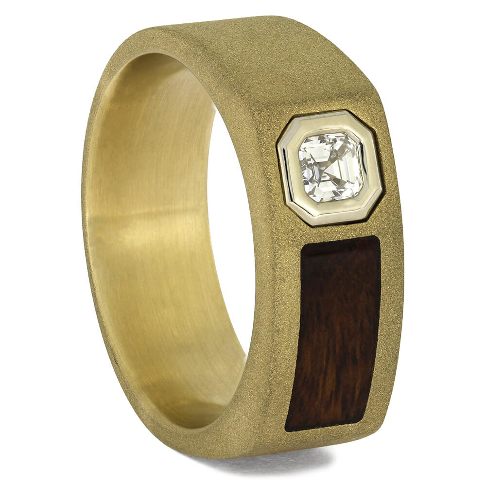 Sandblasted Gold Signet Ring