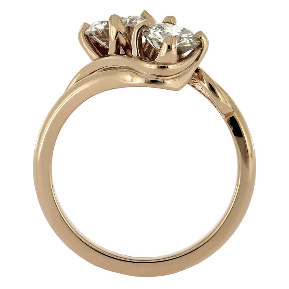 Diamond Twist Ring in Rose Gold