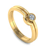 Solitaire Diamond Bridal Set in 10k Yellow Gold-2981 - Jewelry by Johan