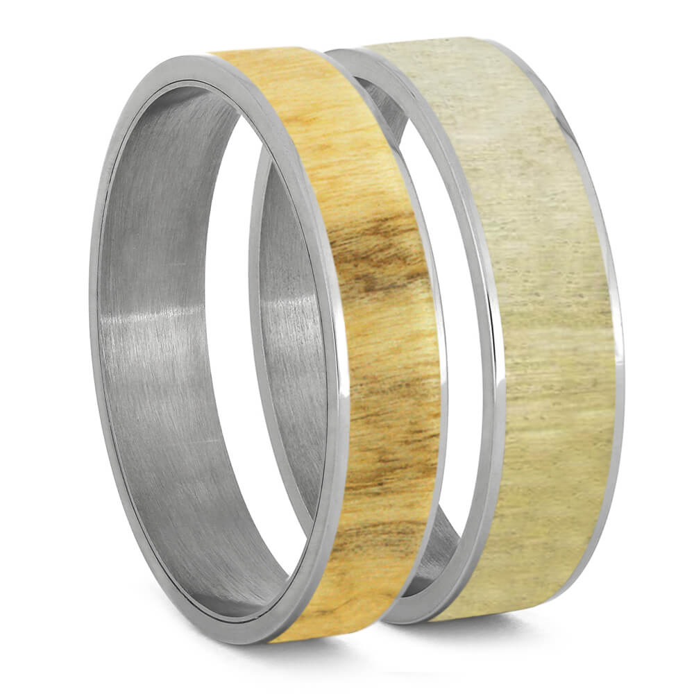 Aspen Wood Inlays For Interchangeable Rings, 5MM or 6MM-INTCOMP-WD - Jewelry by Johan