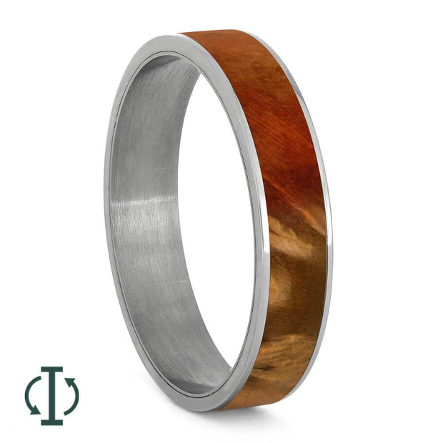 Flame Box Elder Burl Wood Inlays For Interchangeable Rings, 5MM or 6MM-INTCOMP-WD - Jewelry by Johan