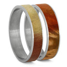 Flame Box Elder Burl Wood Inlays For Interchangeable Rings, 5MM or 6MM-INTCOMP-WD - Jewelry by Johan