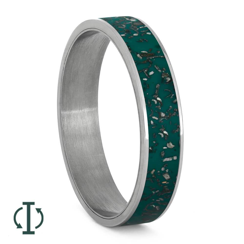 Green Stardust™ Inlays For Interchangeable Rings, 5MM or 6MM-INTCOMP-SD - Jewelry by Johan