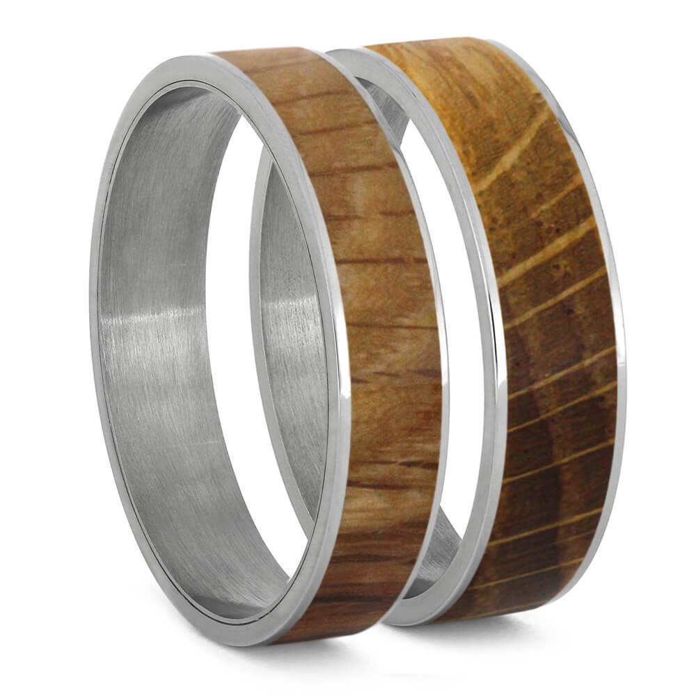 Oak Wood Inlay Rings - Customize Your Style | Jewelry By Johan