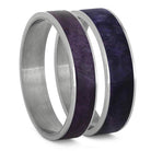 Purple Box Elder Burl Wood Inlays For Interchangeable Rings, 5MM or 6MM-INTCOMP-WD - Jewelry by Johan