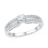 Diamond Engagement Ring, Sterling Silver Ring-SHRP025489-SS - Jewelry by Johan