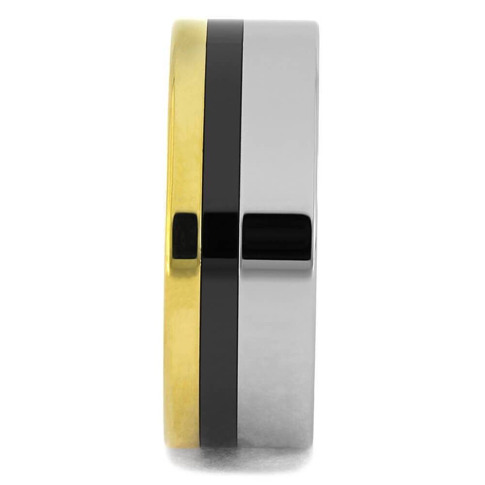 Unique All Metal Wedding Band