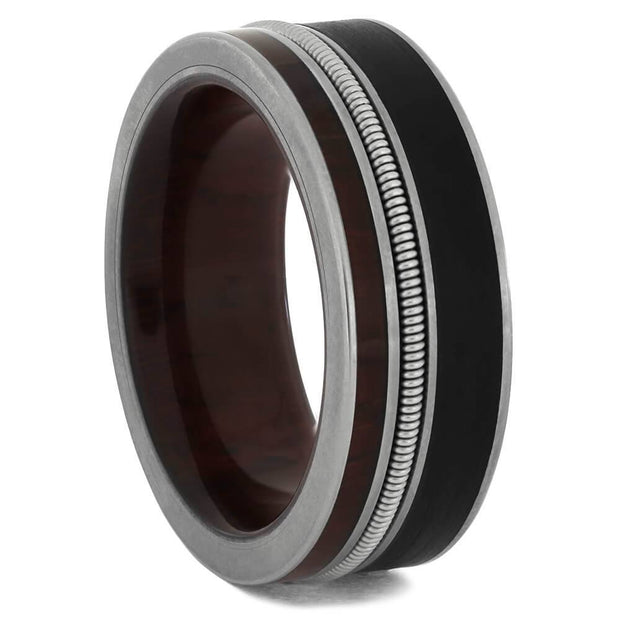 Vinyl and Guitar String Wedding Band