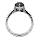 Black Diamond and Platinum Engagement Ring
