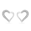 Multi-Diamond Heart Studs, Silver or Gold-SHEF025144CAW - Jewelry by Johan