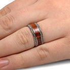 Wood and Antler Ring for Men